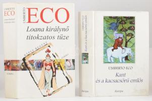 Umberto Eco 2 műve: Kant és a kacsacsőrű emlős. Loana királynő titokzatos tüze Bp., 1999-2007, Európa. Kiadói kartonált kötés, kissé kopottas állapotban és kiadói kartonált papírkötés, kiadói papír védőborítóban.