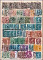 Franciaország több száz klasszikus és régi bélyeg berakólapon, hozzá 24 db levél a múlt századfordul...