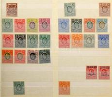 Kelet-afrikai angol gyarmatok tartalmas gyűjtemény, sok száz bélyeg teljes sorokkal, sok régivel, jobbakkal 20 osztrák fehér lapos Importa A4-es csavaros berakóban