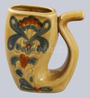 Kerámia kúrapohár, jelzett, m: 11 cm