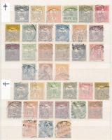 1913 Turul kiadások álló és fekvő kereszt vízjelállással 1-1 sor Hírlapbélyeggel együtt, közepes berakólapon