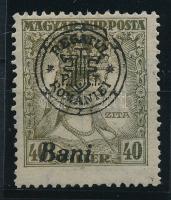 Nagyvárad 1919 Zita 40f törött kör lemezhiba, Bodor vizsgálójellel