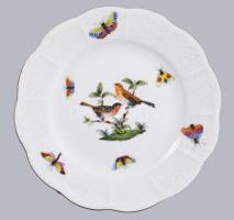 Herendi Rothschild mintás szendvicses készlet, jelzett, minimális kopással, d: 15 cm, h: 36 cm
