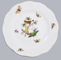 Herendi Rothschild mintás szendvicses készlet, jelzett, minimális kopással, d: 15 cm, h: 36 cm