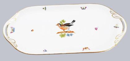 Herendi Rothschild mintás szendvicses készlet, jelzett, minimális kopással, d: 15 cm, h: 36 cm