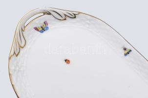 Herendi Rothschild mintás szendvicses készlet, jelzett, minimális kopással, d: 15 cm, h: 36 cm