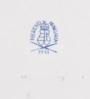 Herendi Rothschild mintás szendvicses készlet, jelzett, minimális kopással, d: 15 cm, h: 36 cm