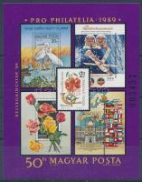 1989 Pro Philatelia ajándék blokk fekete sorszámmal (10.000)