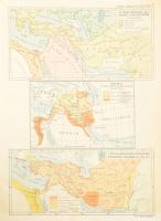 cca 1930 Barthos - Kurucz: Történelmi atlasz polgári iskolák számára. Bp., M. Kir. Honvéd Térképésze...