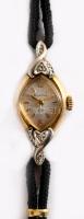 Bulova aranyozott női karóra, jelzett, kézi felhúzós, működik 15x28 mm