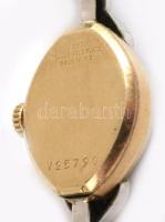 Bulova aranyozott női karóra, jelzett, kézi felhúzós, működik 15x28 mm