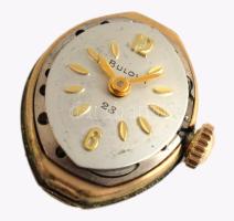 Bulova aranyozott női karóra, jelzett, kézi felhúzós, működik 15x28 mm