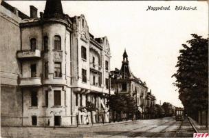 1917 Nagyvárad, Oradea; Rákóczi út, villamos / street view, tram (EK)