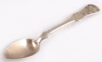 Ezüst (Ag) kanál, jelzett, dianás, nemesi címerrel 30 g