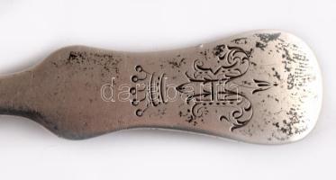 Ezüst (Ag) kanál, jelzett, dianás, nemesi címerrel 30 g