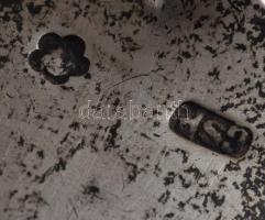 Ezüst (Ag) kanál, jelzett, dianás, nemesi címerrel 30 g