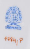 Herend porcelán tálka. Kézzel festett, jelzett, hibátlan 14x9 cm