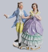 3 db kis porcelán figura, közötte jelzett, lány szoknyáján sérülések 6-10 cm