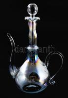 Kancsót formáló parfümös üveg, irizáló, hibátlan, m: 13,5 cm