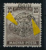 Nagyvárad 1919 Magyar Posta 20f eltolódott felülnyomással, Bodor vizsgálójellel