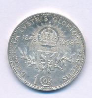 Ausztria 1908. 1K Ag "Ferenc József - Jubileum" T:AU,XF  Austria 1908. 1 Corona Ag "Franz Joseph - Jubilee" C:AU,XF  Krause KM#2808