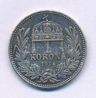 1915KB 1K Ag "Ferenc József" T:XF patina Adamo K5.1
