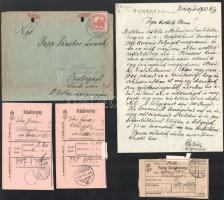 1933. Levél, melyben egy Fordított Madonna bélyeget kínálnak eladásra, benne 2 db postautalvány feladóvevény a 300P vételárról, 100 és 200P értékben. Érdekes dokumentum! ( maga a bélyeg 34. nemzetközi aukciónkon eladásra került)