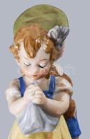 Wagner &amp; Apel Bertram gyermekpár. Jelzett, kézzel festett, hibátlan, m: 13 cm