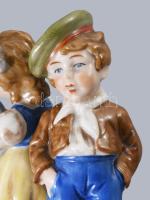 Wagner &amp; Apel Bertram gyermekpár. Jelzett, kézzel festett, hibátlan, m: 13 cm