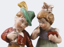 Wagner &amp; Apel Bertram udvarló fiú. Jelzett, kézzel festett, hibátlan, m: 12,5 cm