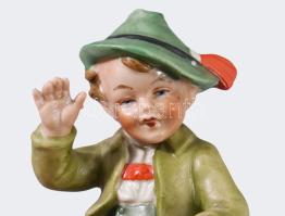 Wagner &amp; Apel Bertram tapsoló fiú. Jelzett, kis pattanással, m: 13,5 cm