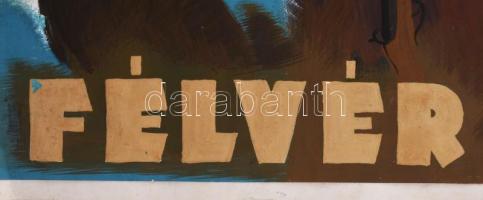 Cziglényi László (-): Félvér, 1942 (Filmplakát terve). Tempera, fedőfehér, papír, jelzett a hátoldal...