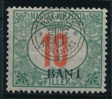 Nagyvárad 1919 Pirosszámú portó 10f BAN I lemezhibával, Bodor vizsgálójellel