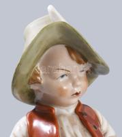 Wagner &amp; Apel Bertram nagyobb méretű zsebredugott kezű fiú. Jelzett, kézzel festett, hibátla...