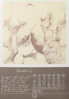 1980 Mai magyar grafika naptár-plakát, havi bontásban egy-egy grafikus művével illusztrált. Többek k...