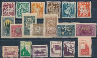 Litvánia, Közép Litvánia 1921-1940 kis összeállítás, 19 db bélyeg stecklapon