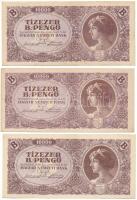 1946. 10.000BP (3x) T:F közte szép papír Adamo P35