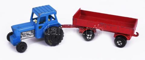 Matchbox Ford Tractor és Mercedes Trailer, jelzett, h: 14 cm