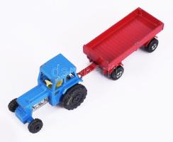 Matchbox Ford Tractor és Mercedes Trailer, jelzett, h: 14 cm
