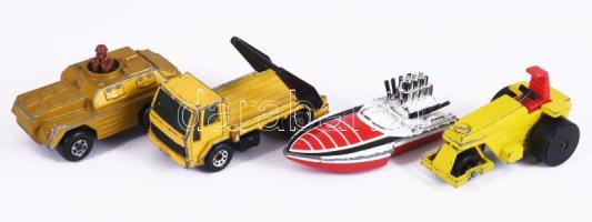 Matchbox 4 darab klf jármű, szállító, katonai jármű, motorcsónak