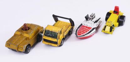 Matchbox 4 darab klf jármű, szállító, katonai jármű, motorcsónak
