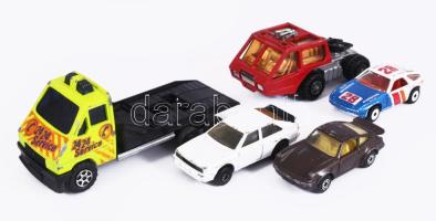 Matchbox 4 darab klf autó, kopással + Majorette francia játékautó