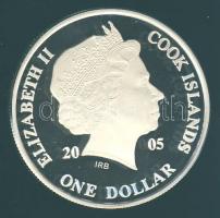 Cook-szigetek 2005. 1$ Ag (999) "Ázsia története - PUYI Kína utolsó császára" T:PP tanúsít...