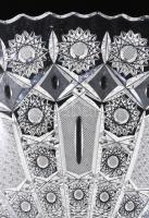 Parádi ólomkristály kínáló, jelzés nélkül, hibátlan, d: 24 cm, m: 13,5 cm