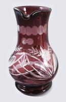 Antik lilán pácolt kancsó, m: 23 cm