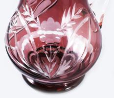 Antik lilán pácolt kancsó, m: 23 cm