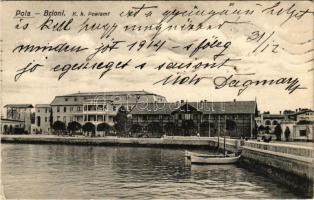 1914 Brijuni, Brioni (Pola, Pula); K. k. Postamt / post office. G. Fano (EK)