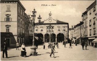 1907 Pola, Pula; Foro, Via Nettuno / square (EB)