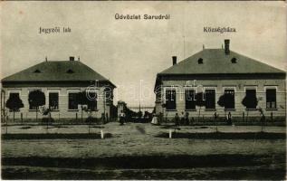 Sarud, Jegyzői lak, Községháza. Sarud és Vidéke Fogyasztási Szövetkezet kiadása (fl)