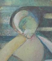 Schönberger jelzéssel: Női alak. Vegyes technika, karton. Kissé sérült. Plexiüvegezett keretben. 32,...